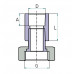 На фото Hi-Therm PP-R coupling with union nut